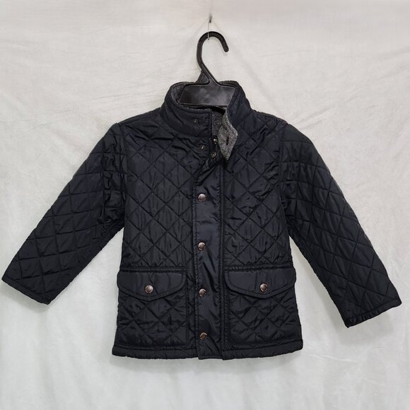 Navy Black/Blue Quilted and lined Coat for Girls - Picture 3 of 13